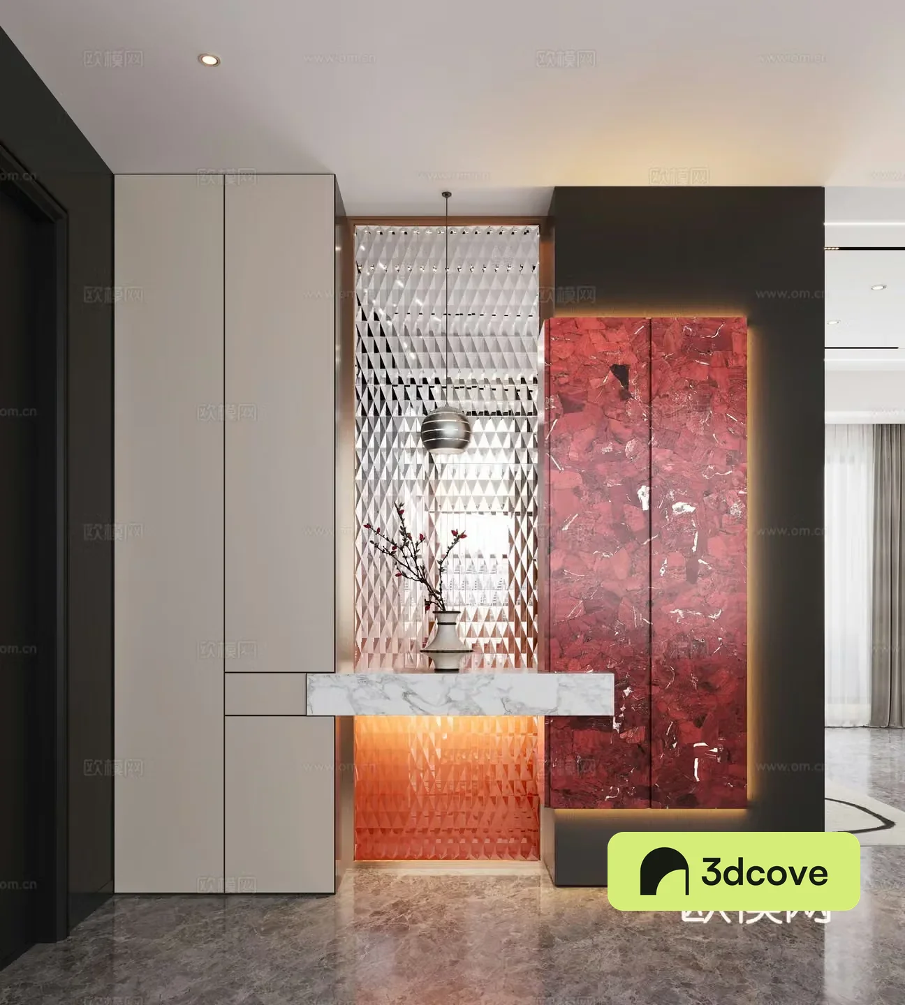 Modern entrance hall Decorative hall Porch background Porch partition Porch decoration cabinet