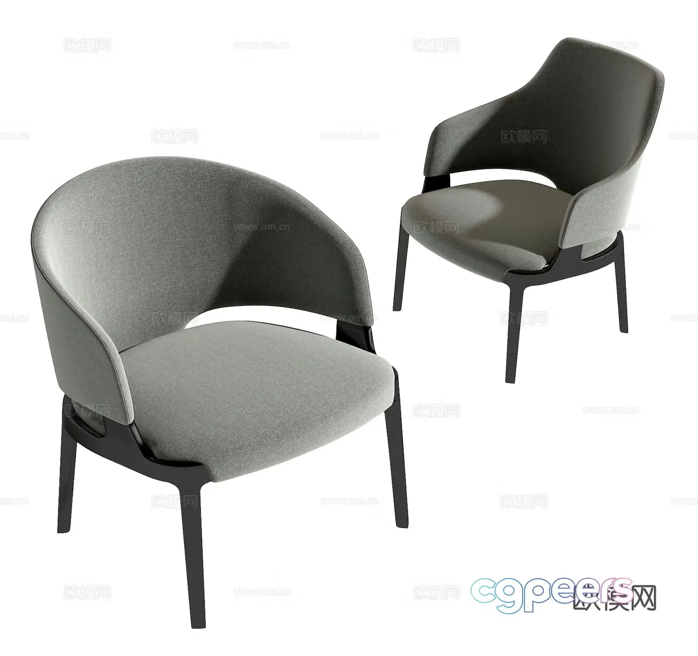 Modern single chair 3d model