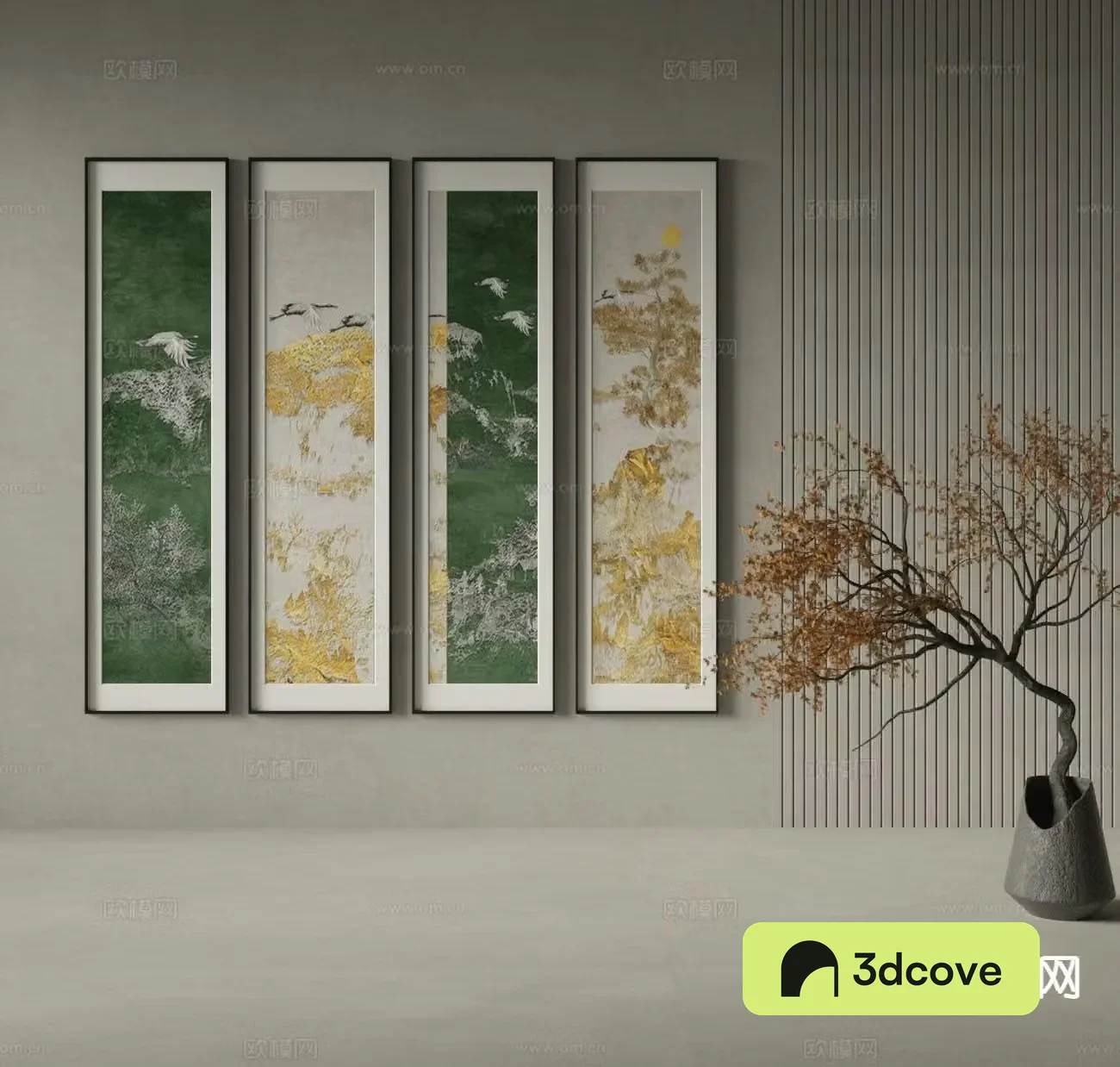 New Chinese style art painting texture painting decorative painting