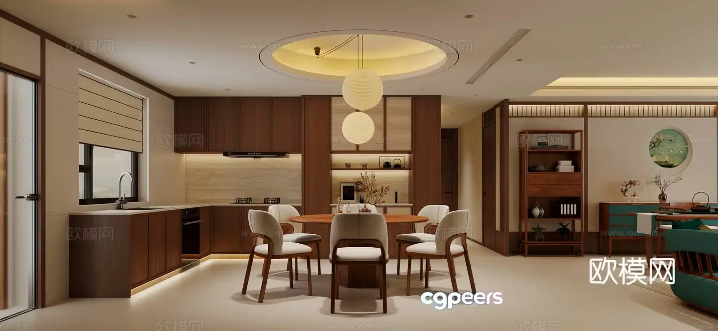 New Chinese style Song style aesthetics Restaurant 3D model