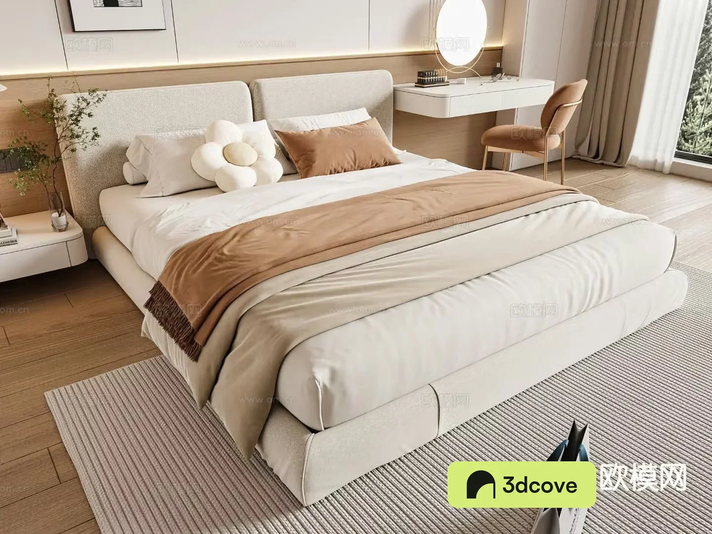 Modern double bed