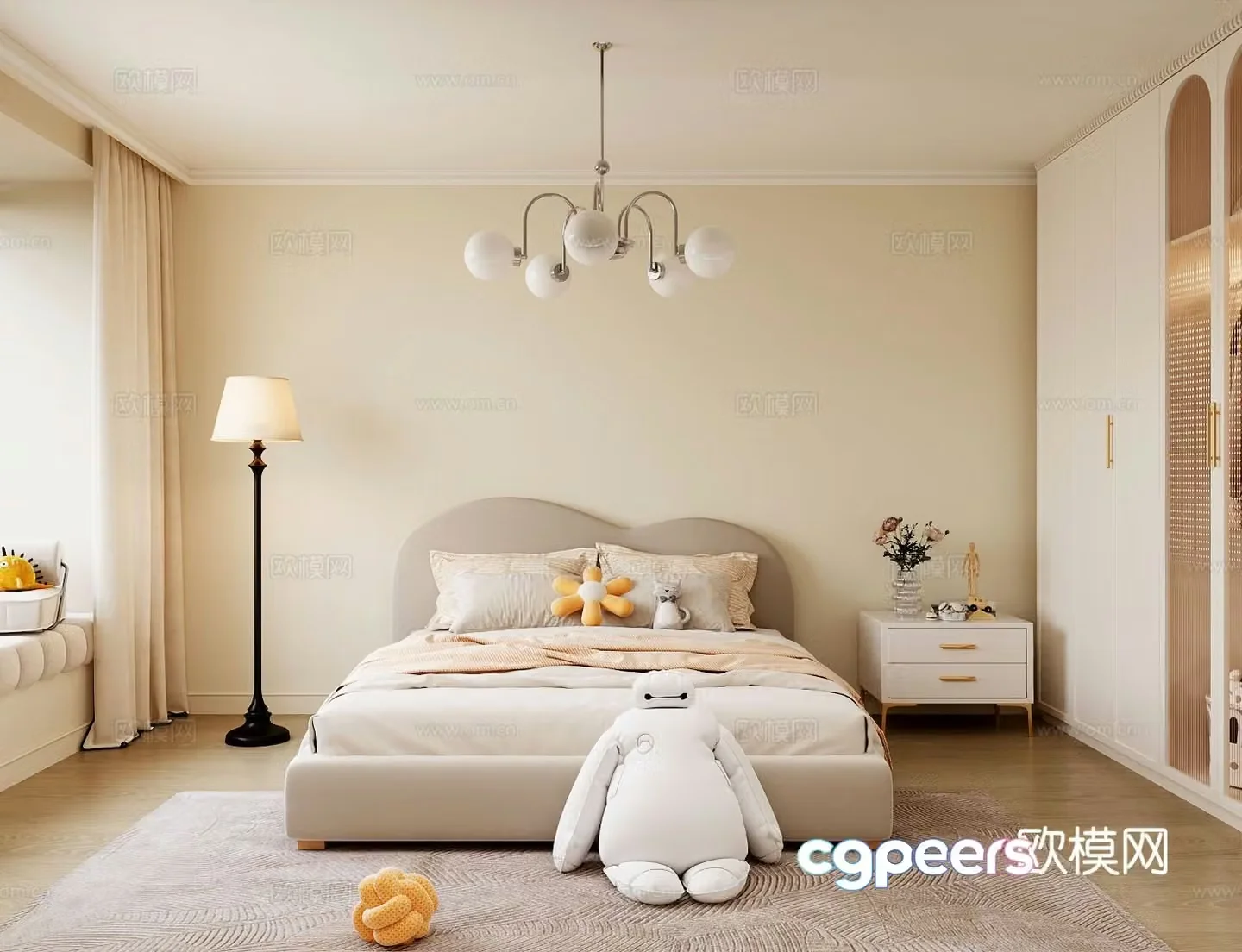 Modern children’s room children’s room 3d model
