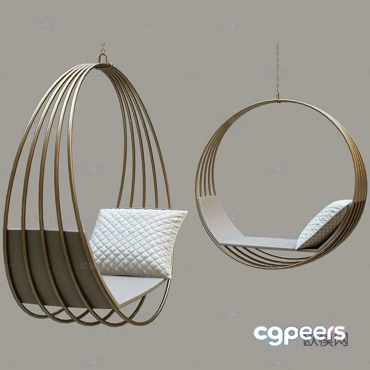 Hanging swing chair 3d model