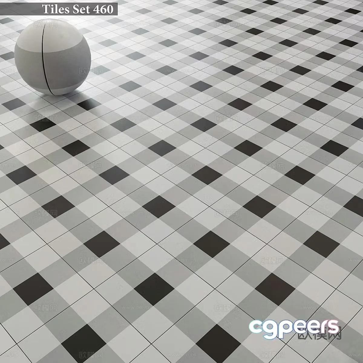 3d model of floor tiles