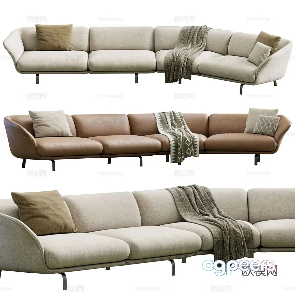 Multiplayer sofa 3d model