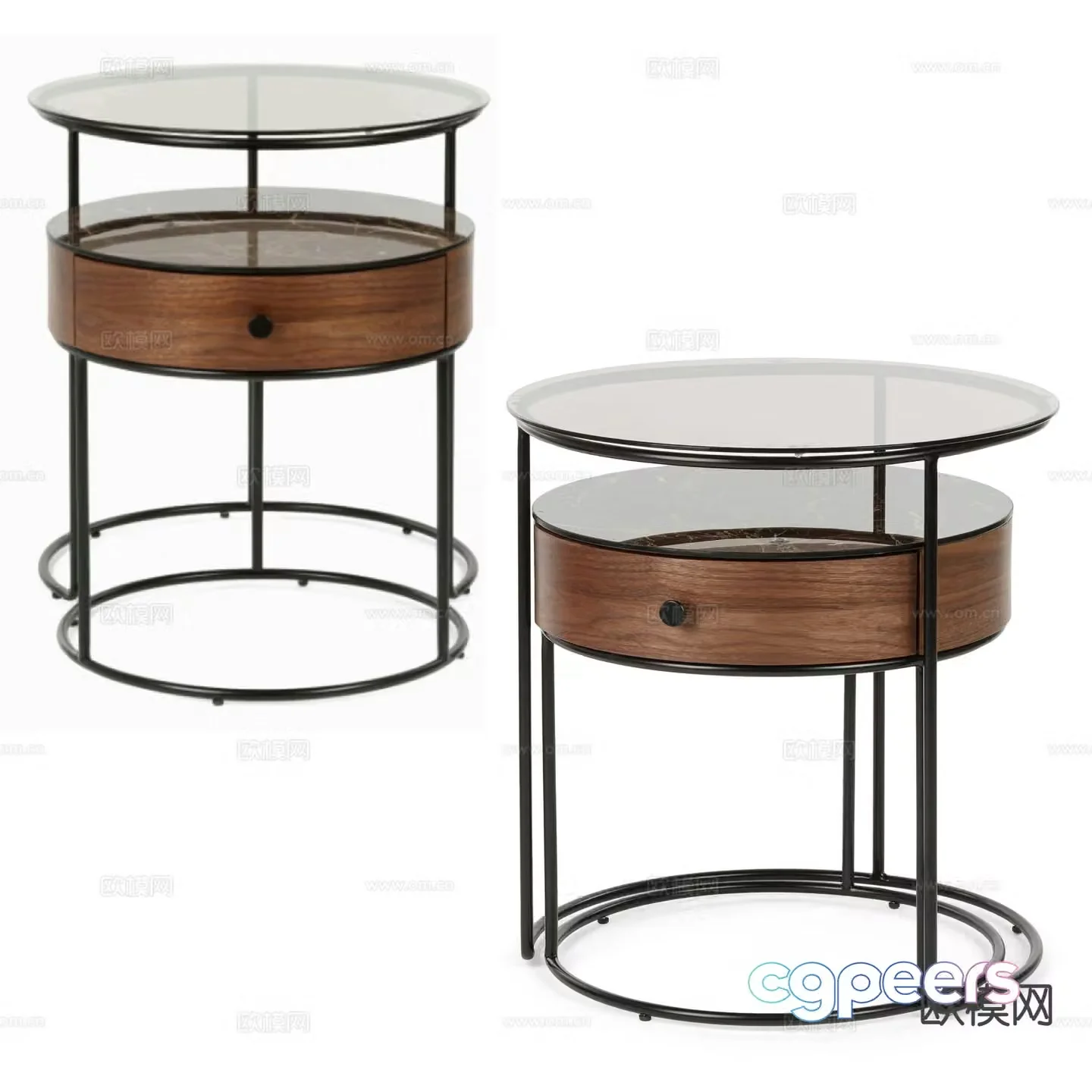 Modern bedside table 3d model
