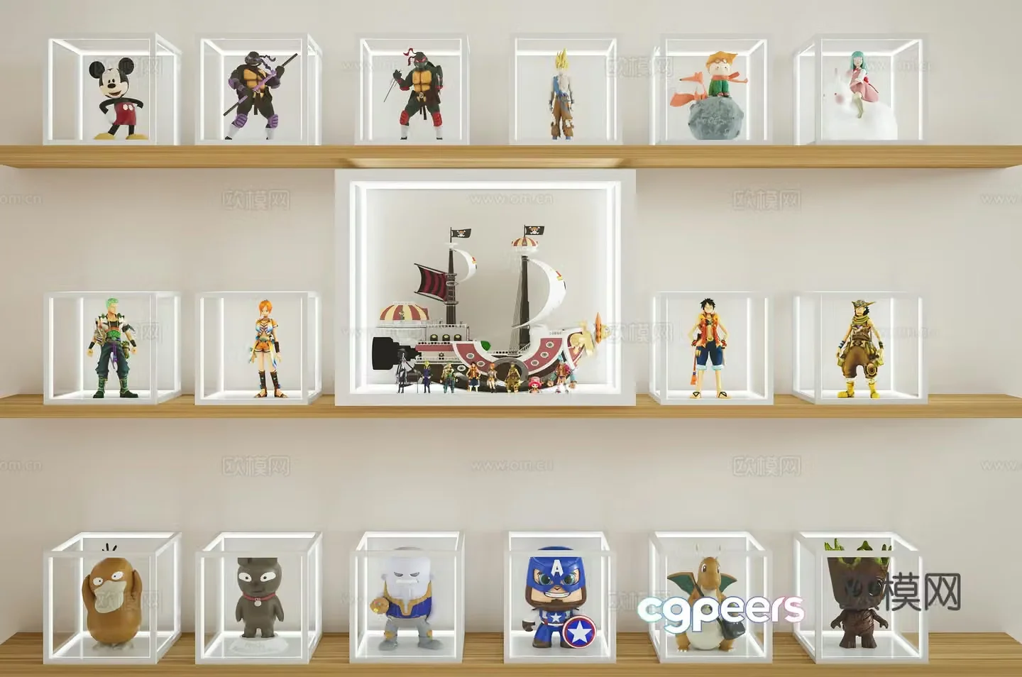 Toys figures trendy ornaments sculpture ornaments 3D models