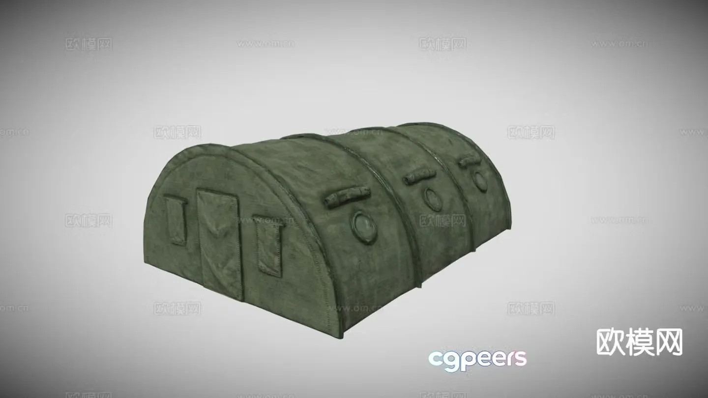 Military tent outdoor tent 3d model