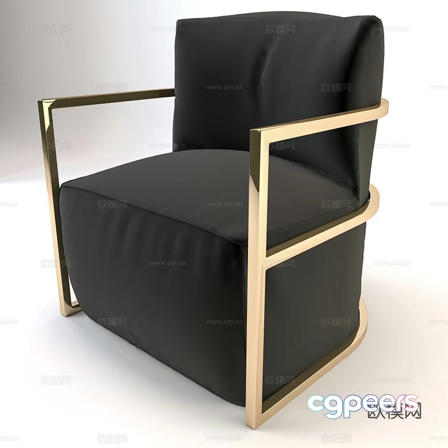 Modern minimalist leisure chair cloth chair book chair 3d model