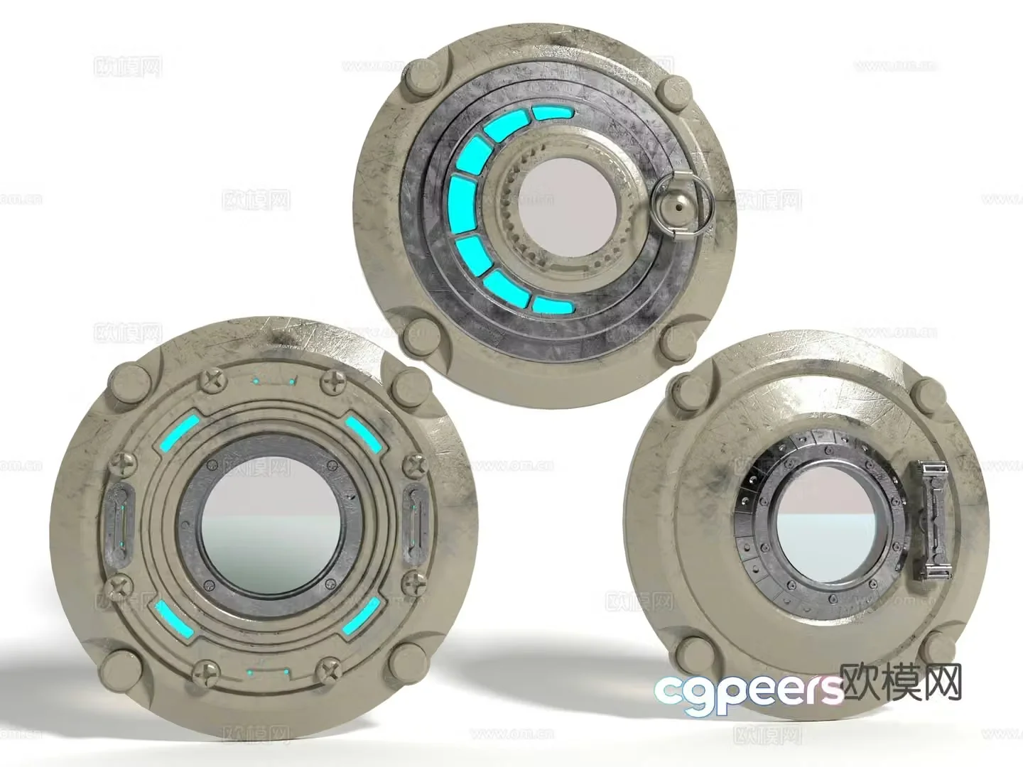 Modern style metal hatch 3d model