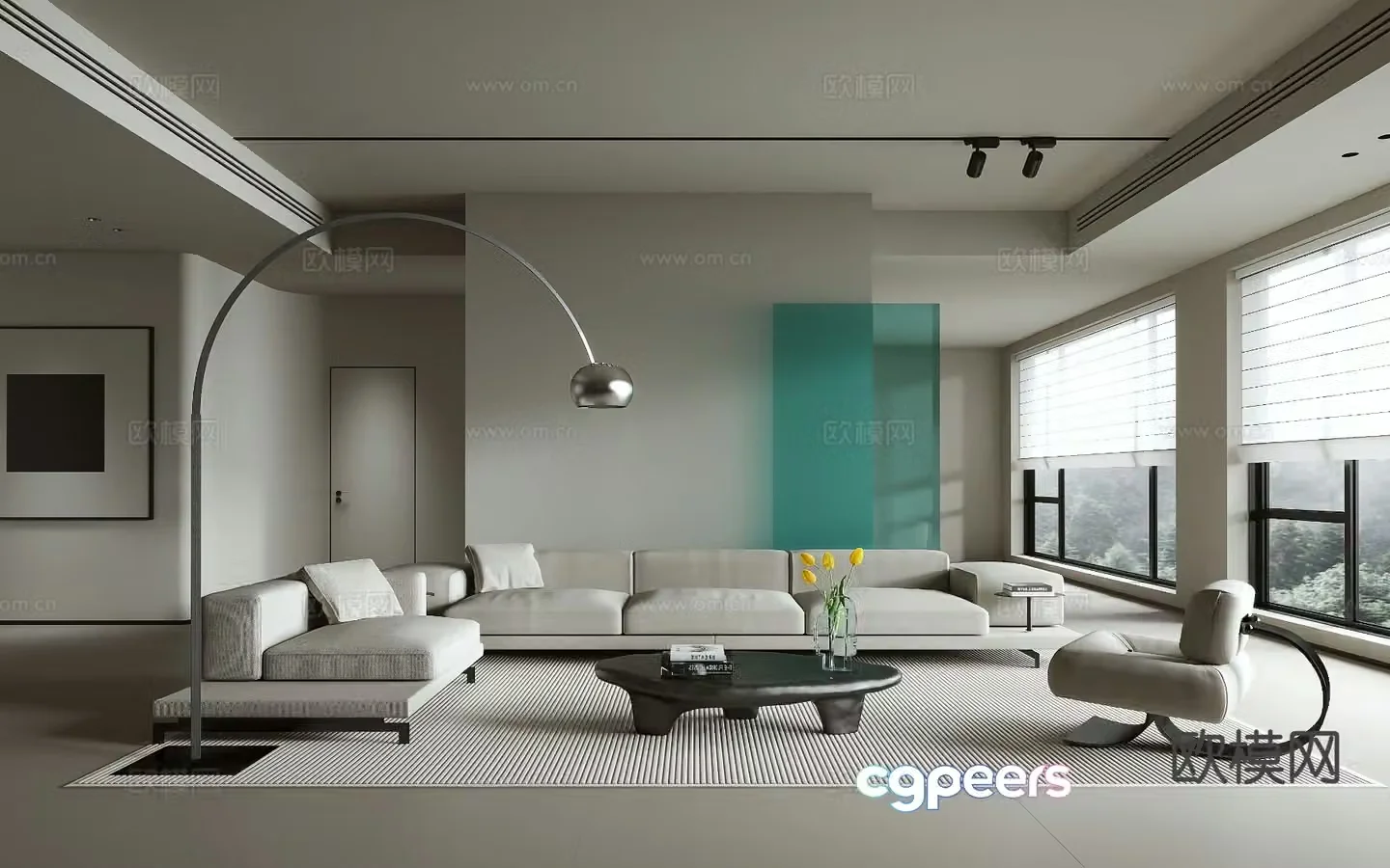 Modern living room 3d model