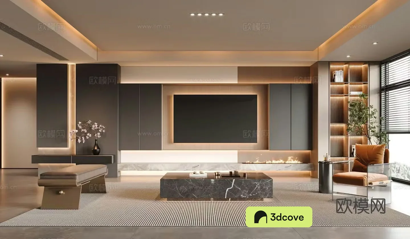 Italian living room TV background