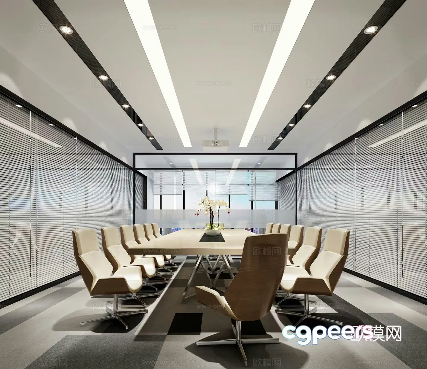 Modern conference room 3d model