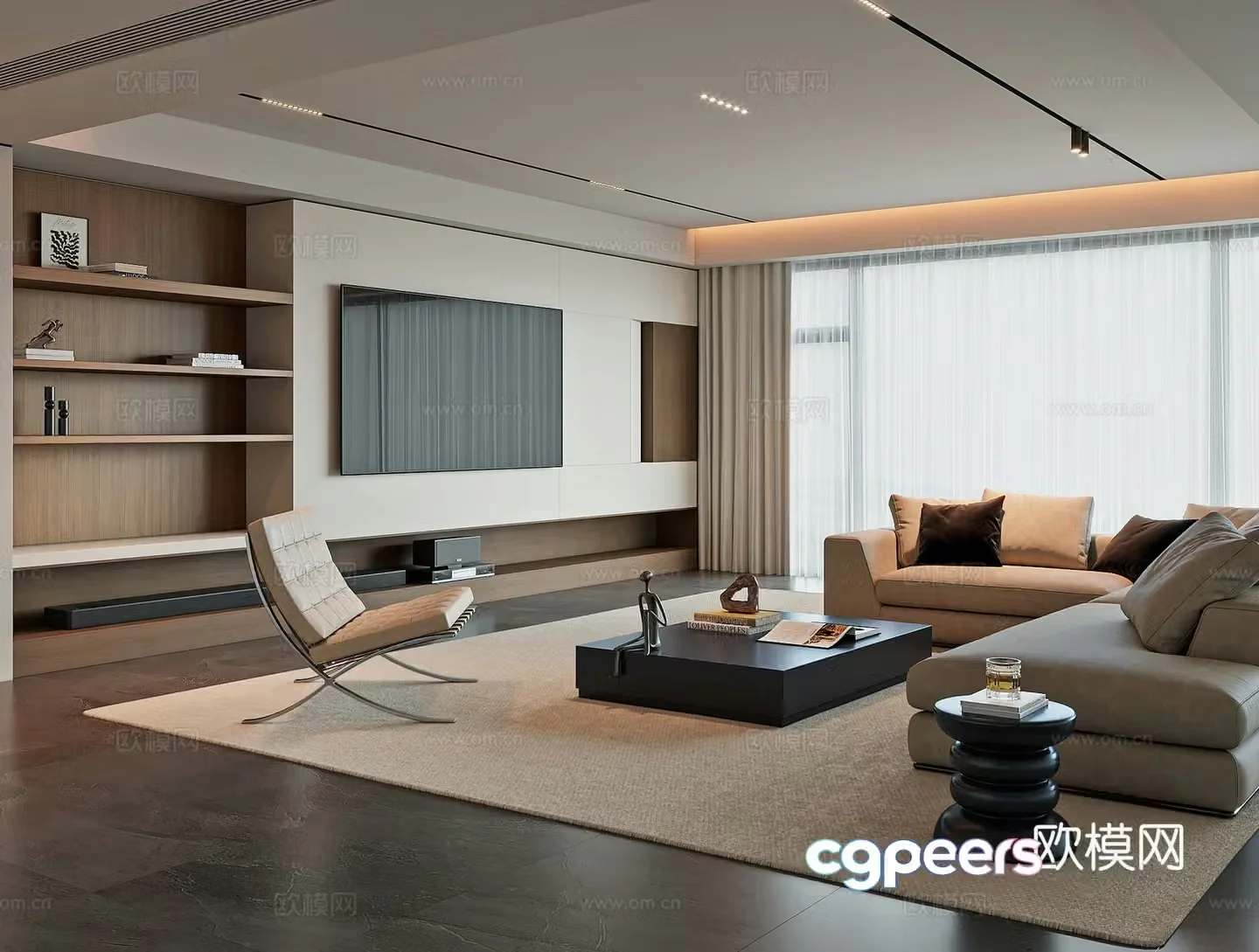 Modern Italian living room 3d model