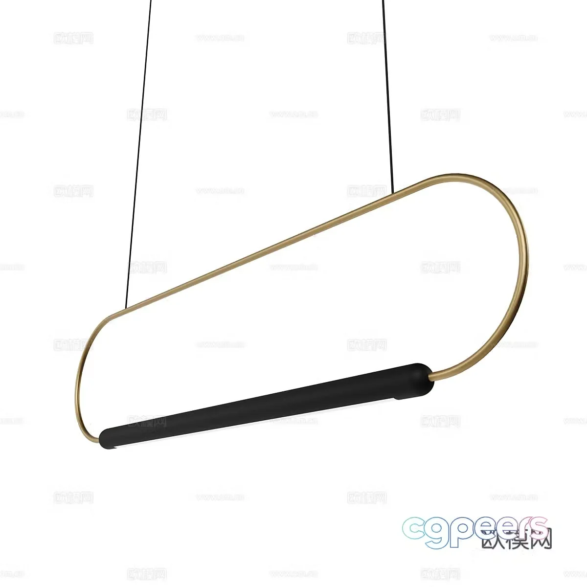 Modern minimalist chandelier restaurant chandelier 3d model