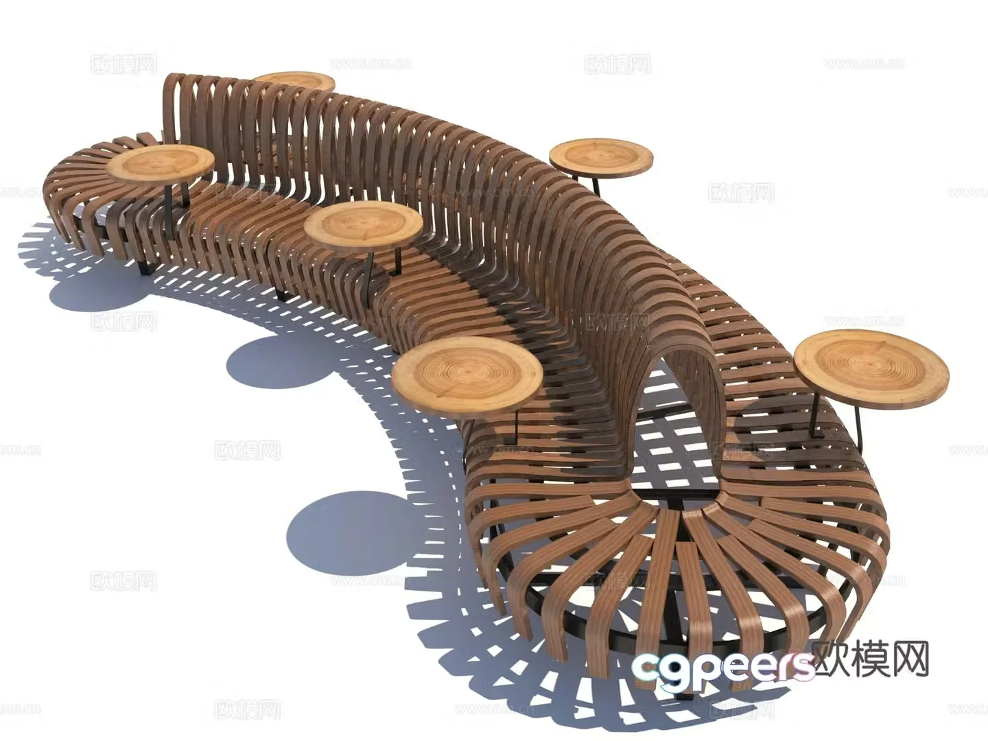 Modern style mall chair 3d model