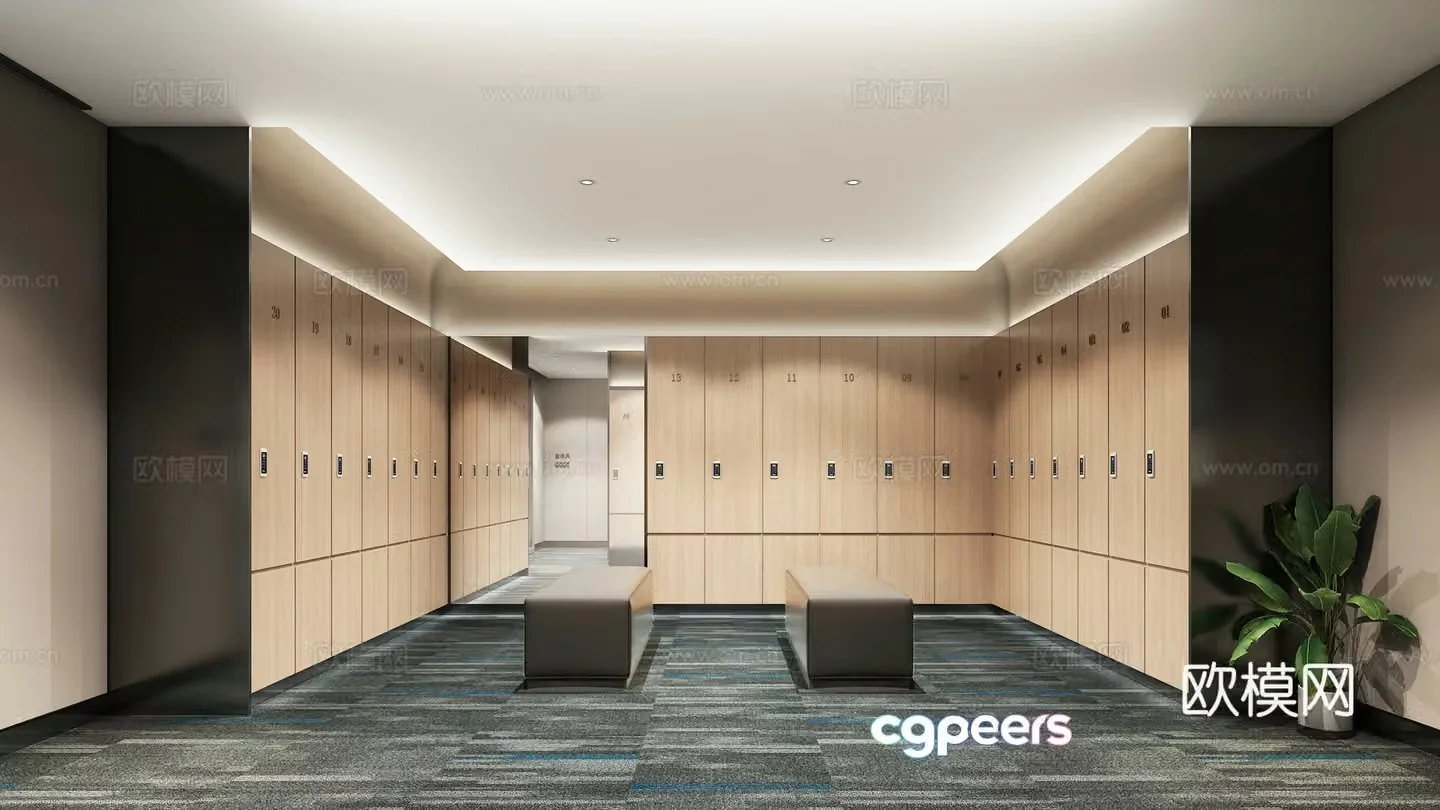 Factory dressing area 3D model