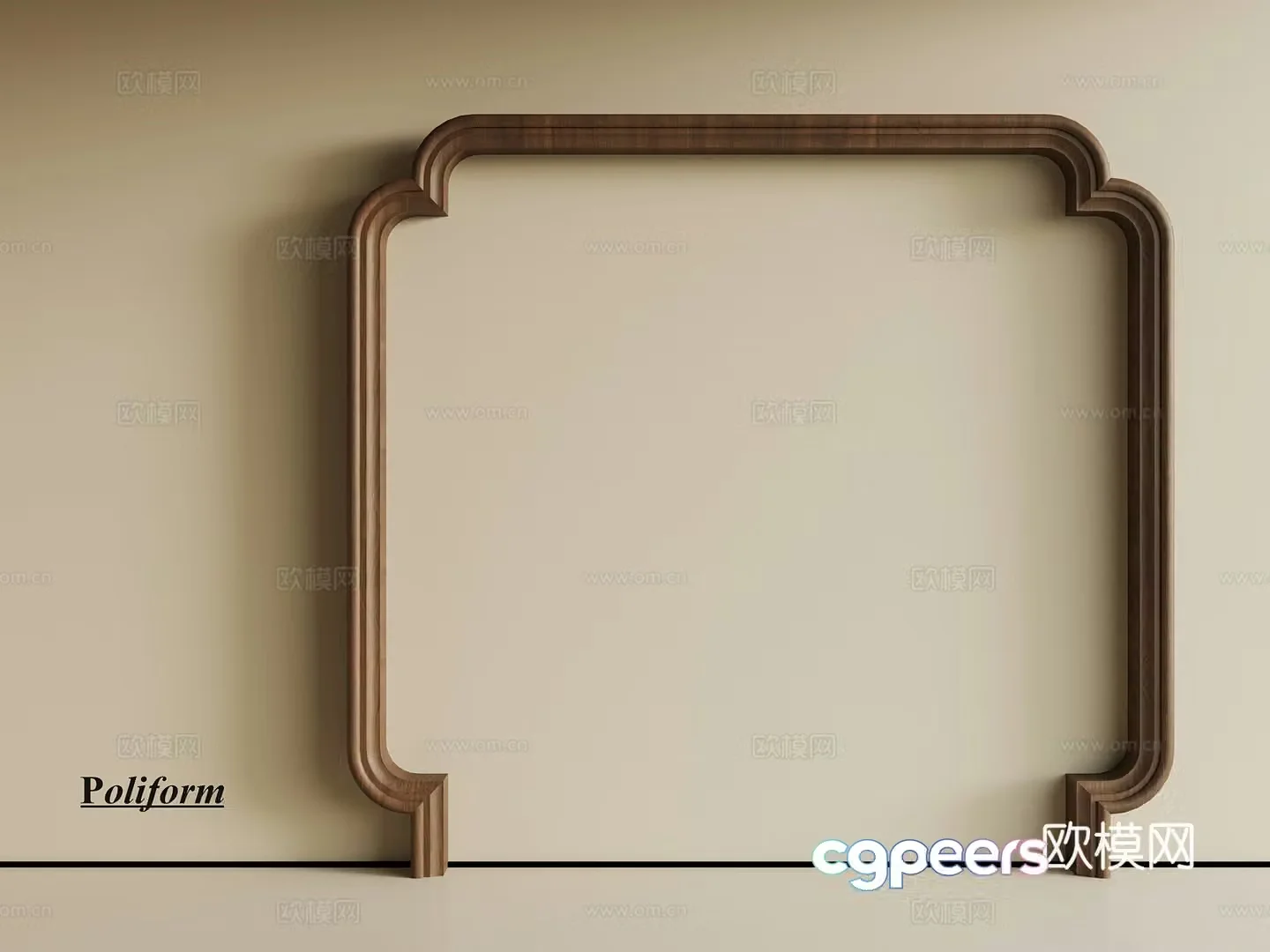 New Chinese door cover door hole 3D model