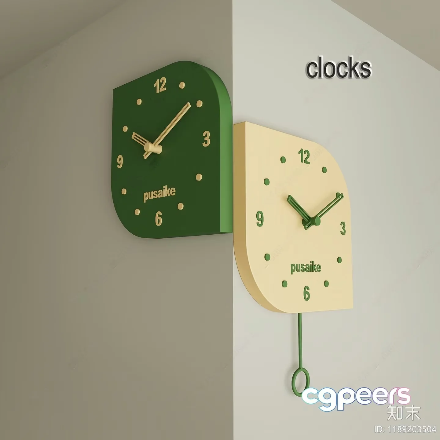 Modern Clocks 3D Model – 12044 – CORONA Render