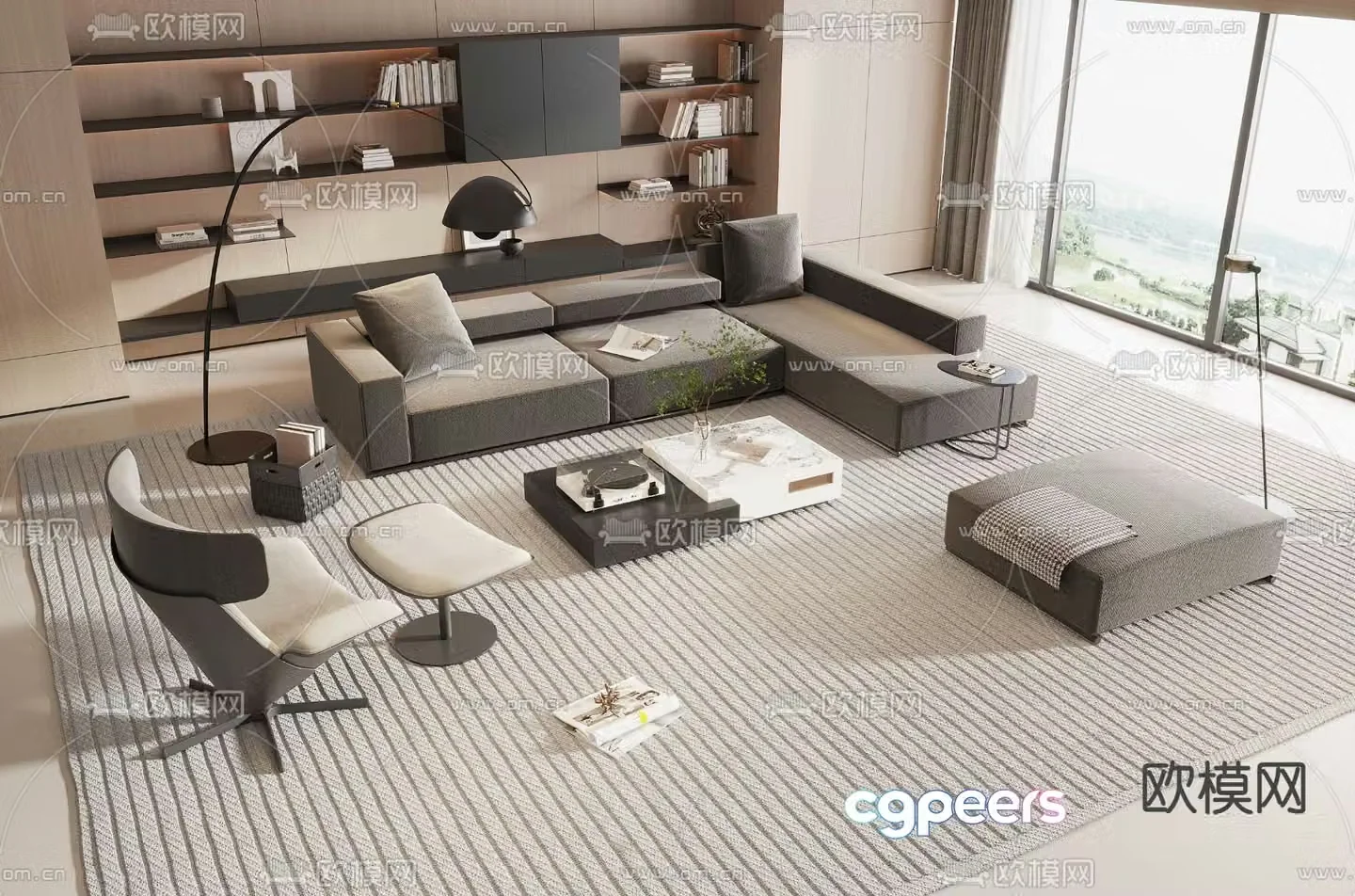 B&B Italia modular sofa 3d model
