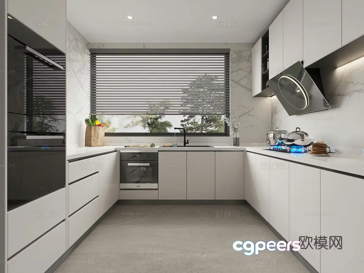 Modern kitchen 3d model 3d model