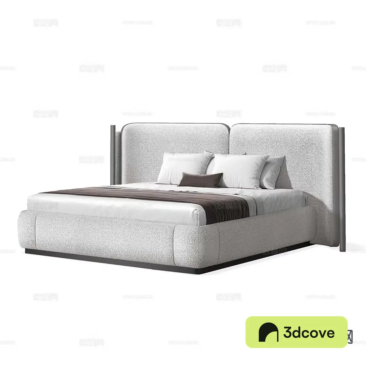 Modern minimalist double bed