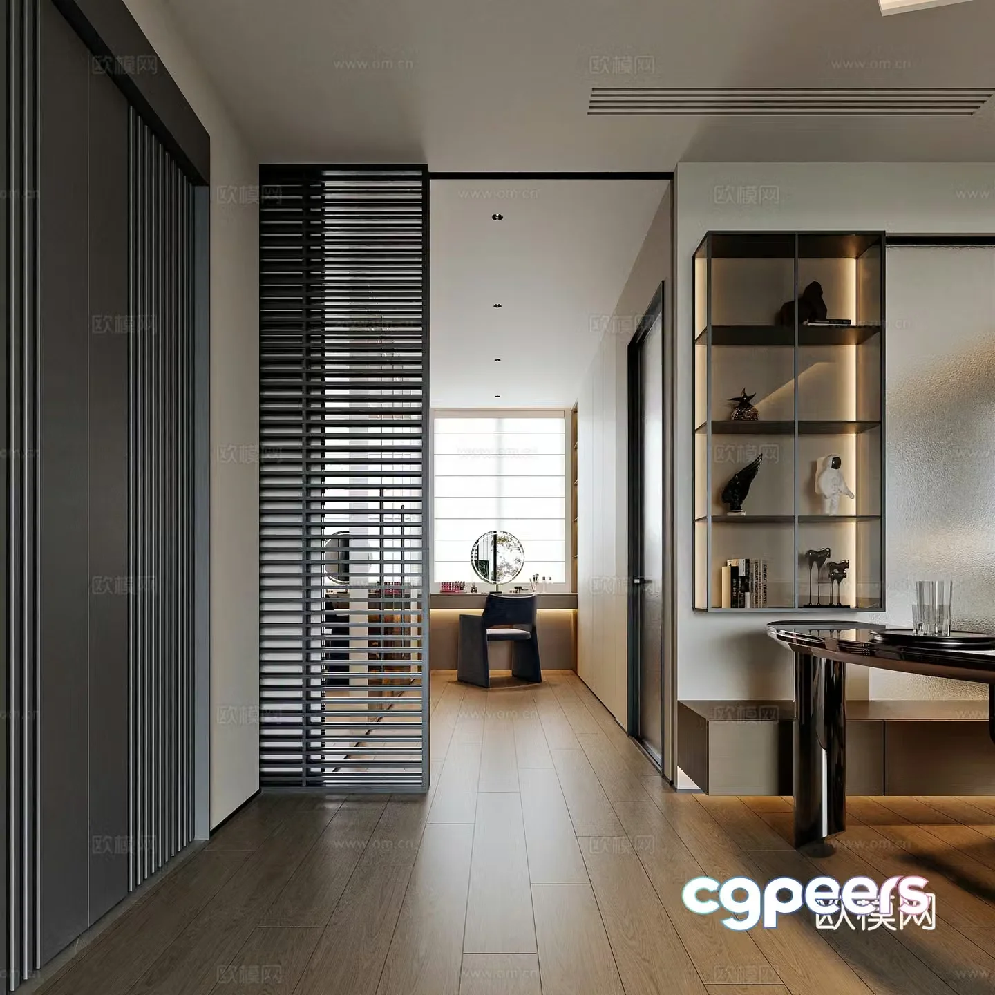 Modern style home cloakroom 3d model
