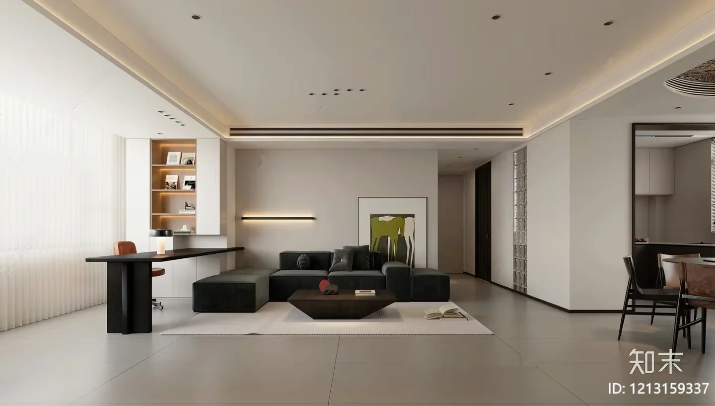 Modern Living Room 3D Model – 20770 – VRAY Render