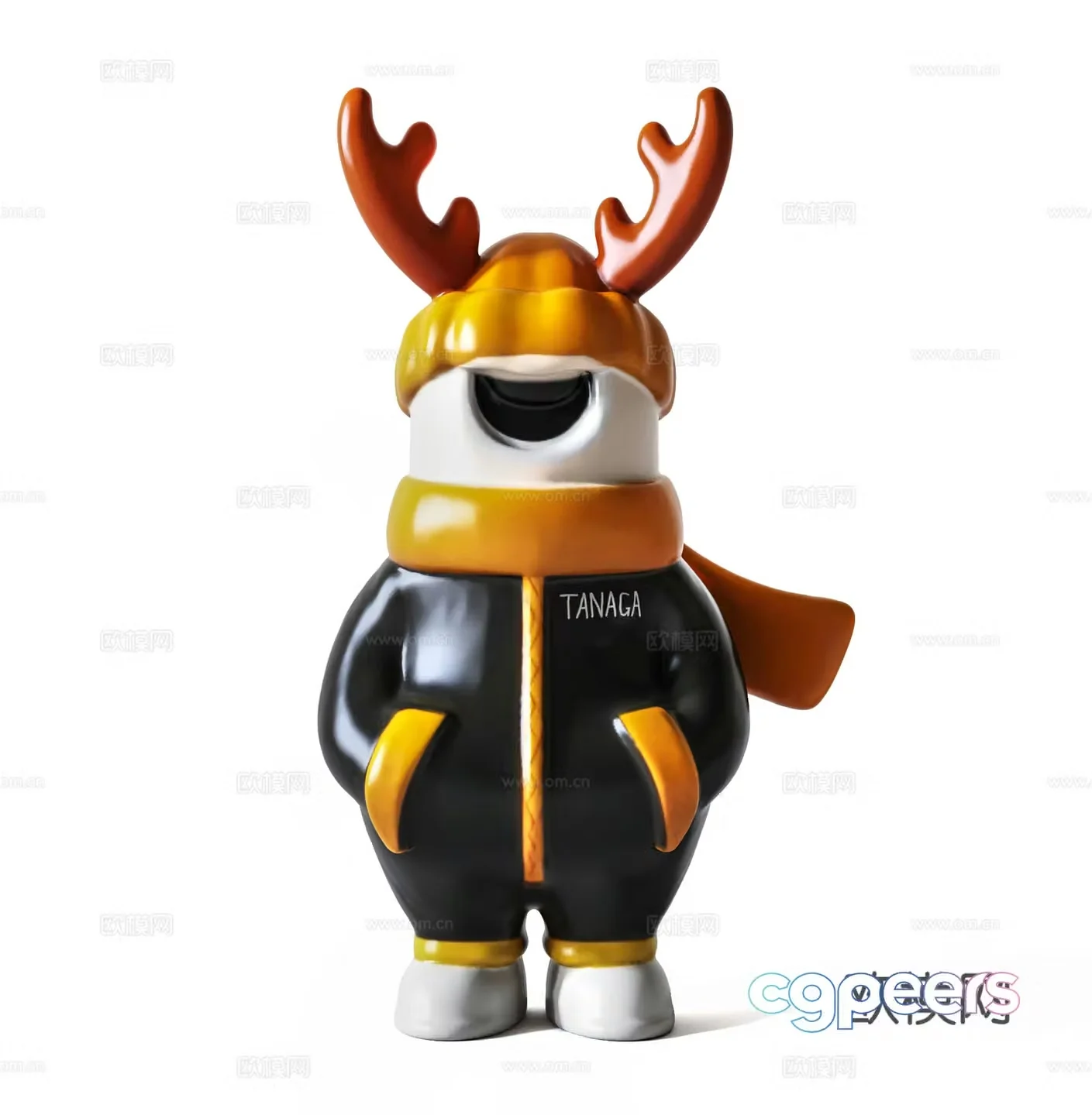 Modern trendy toy doll 3d model