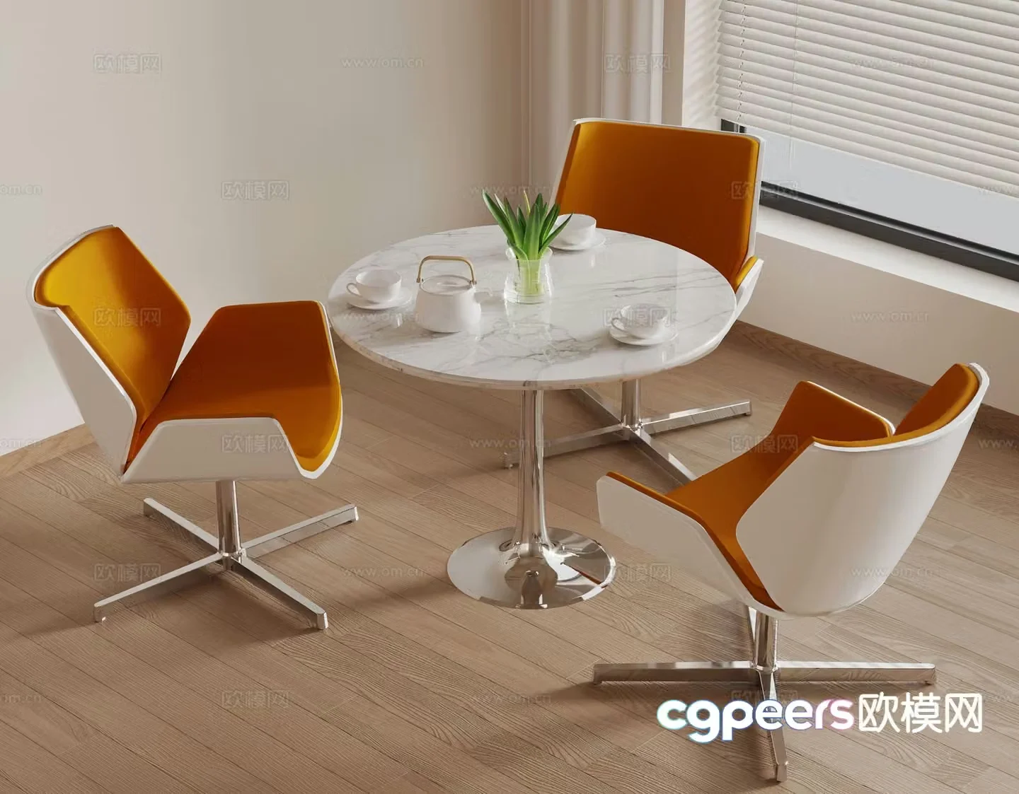 Negotiation tables and chairs leisure tables and chairs 3d model
