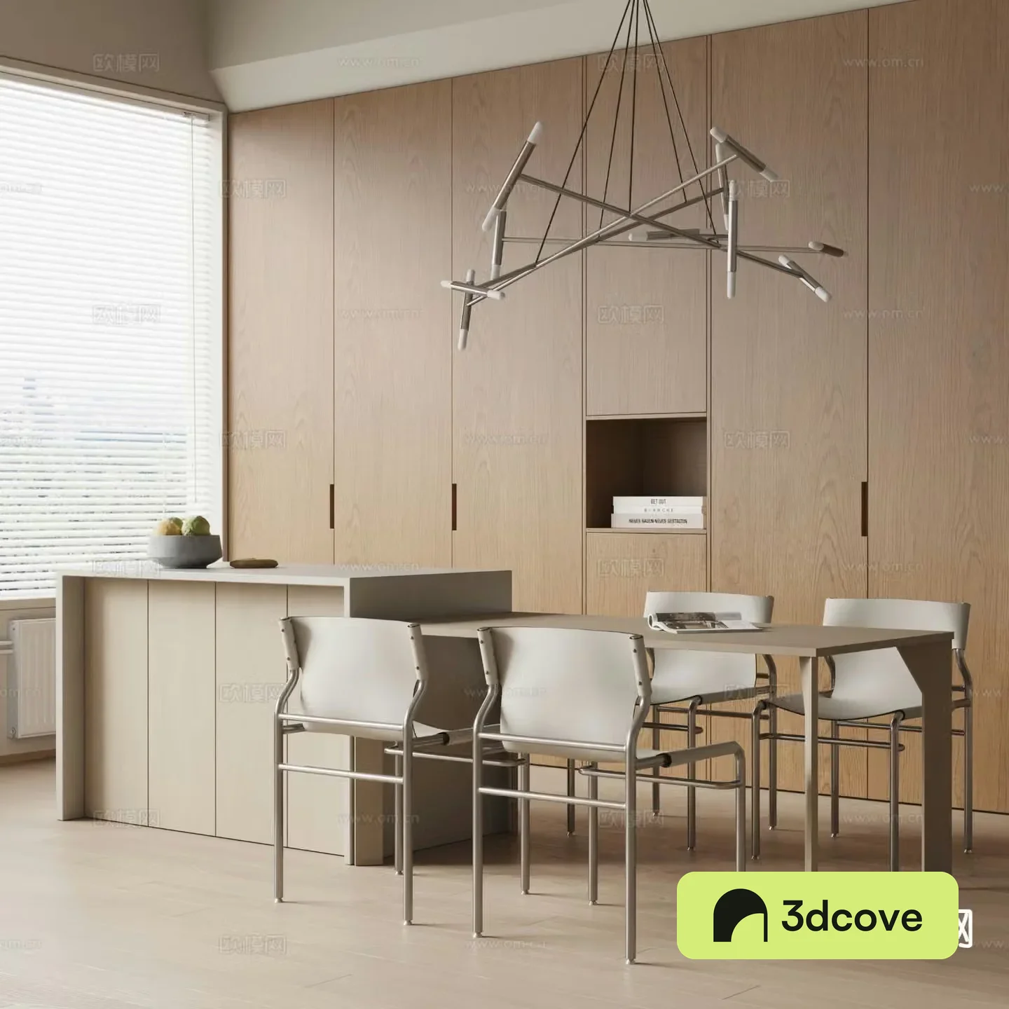Turri modern island dining table and chairs