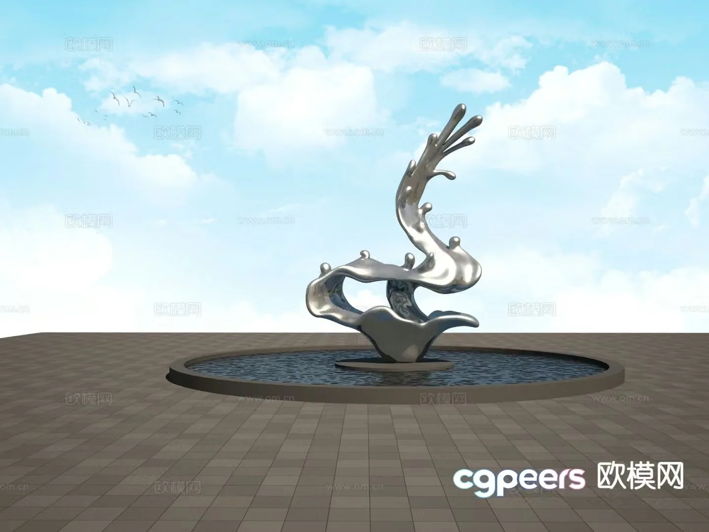 Wave Sculpture Wave Sculpture 3D Model