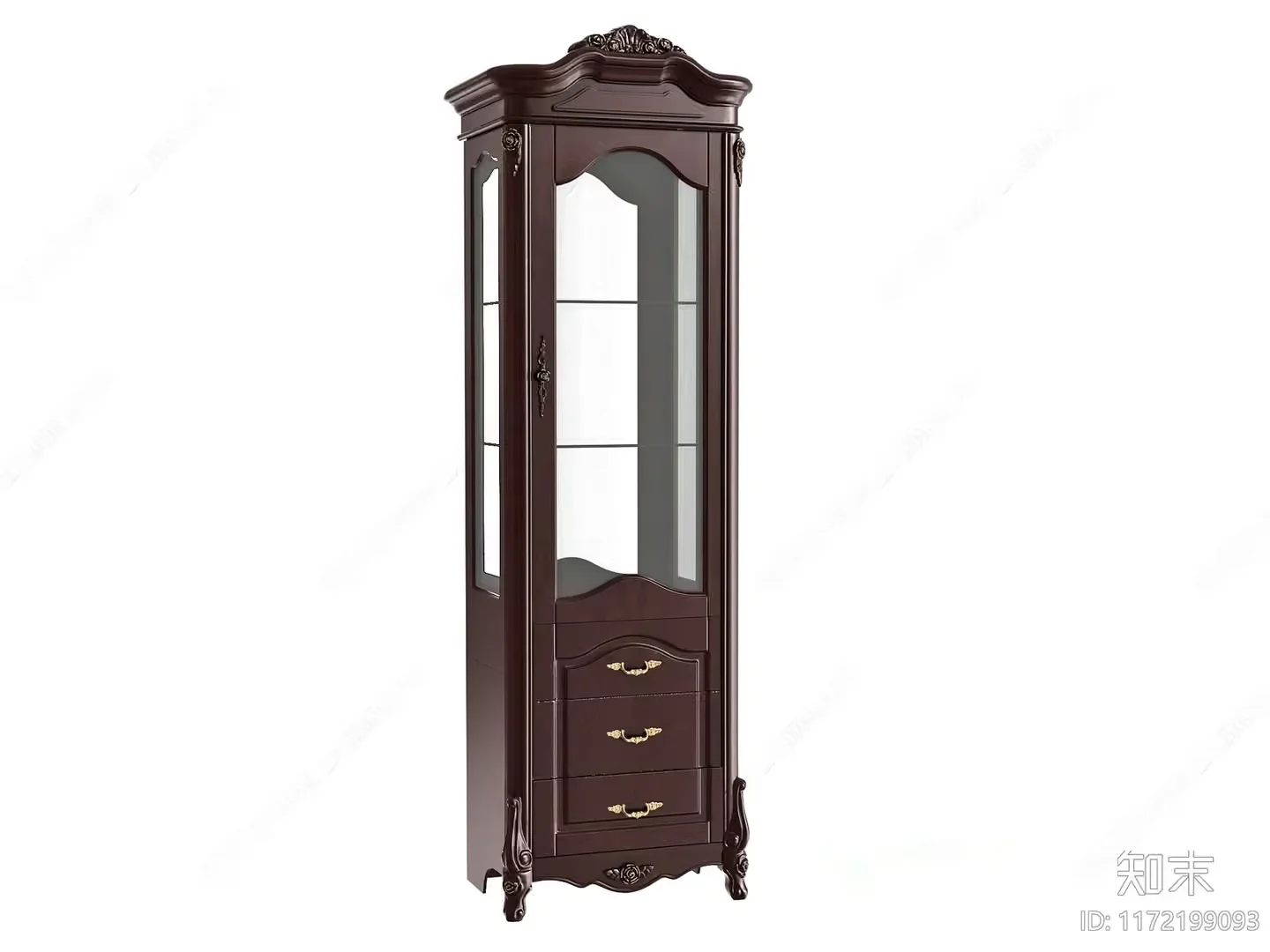 Wooden Tall Dresser 3D Model – 1838 – VRAY Render
