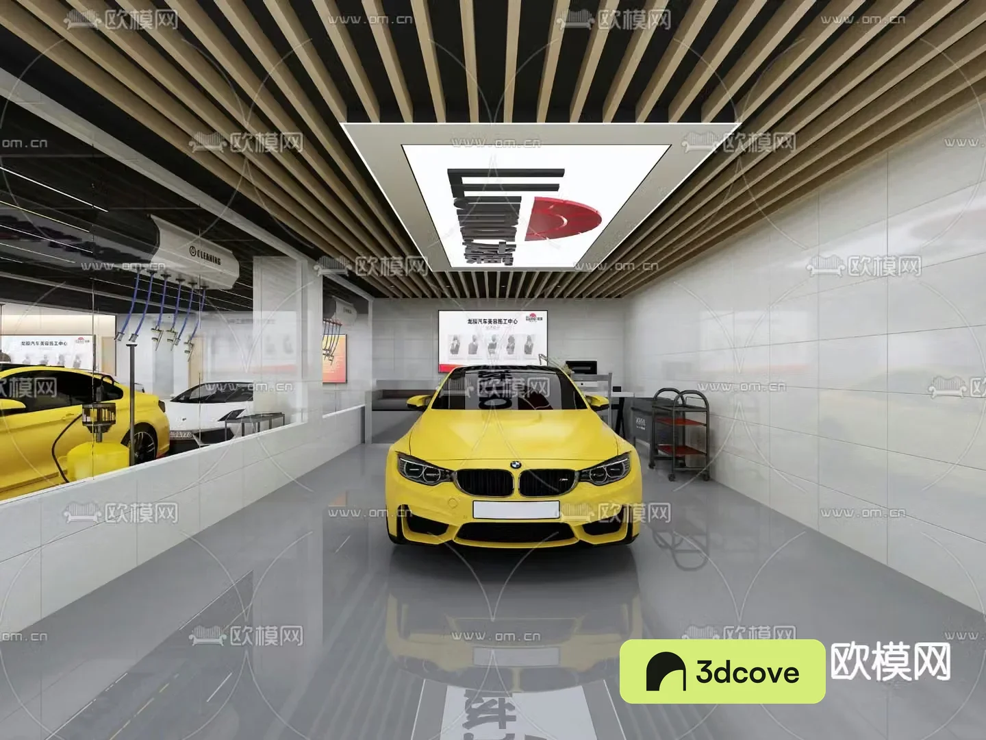 Industrial style auto repair shop
