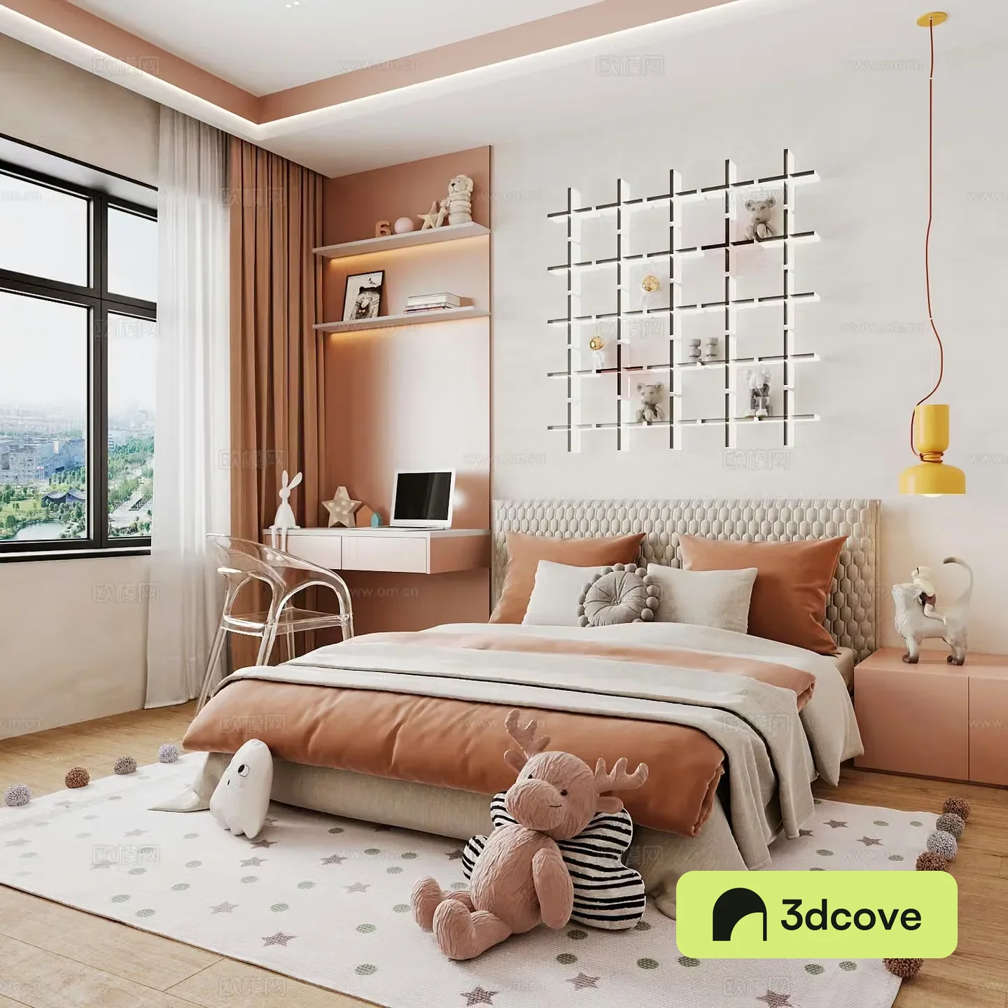 Modern children’s room girl’s room