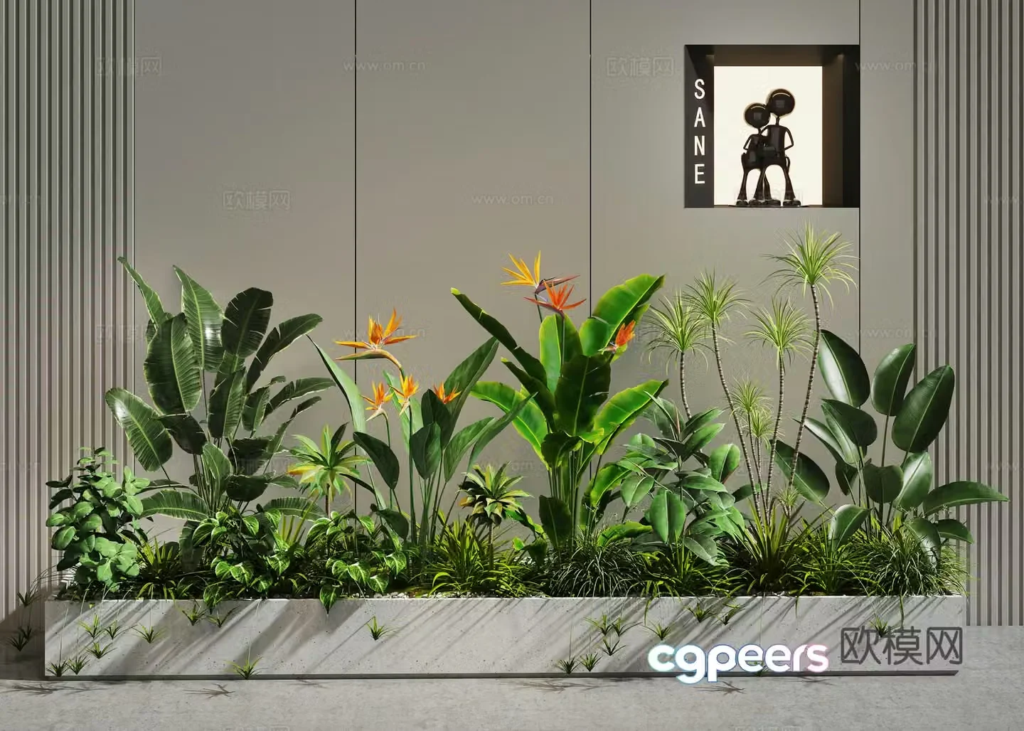Plant landscaping plant pile 3d model