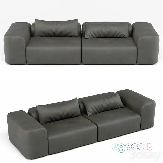 3ds Max Free – Modern leather sofa