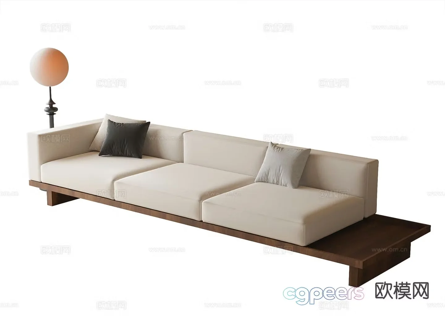 Medieval style multi-seat sofa 3D model