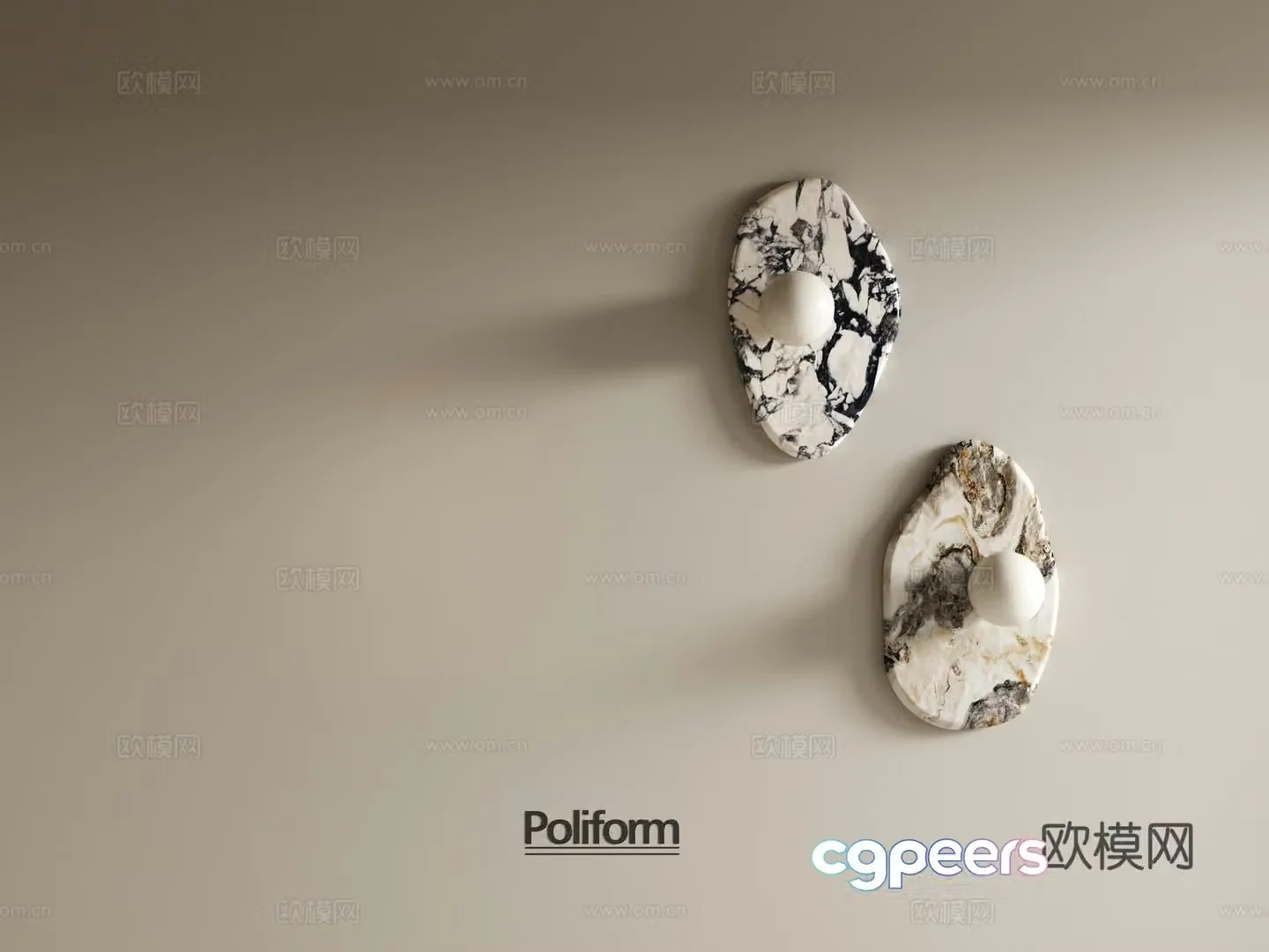 Wabi-sabi wall lamp bedside wall lamp 3d model