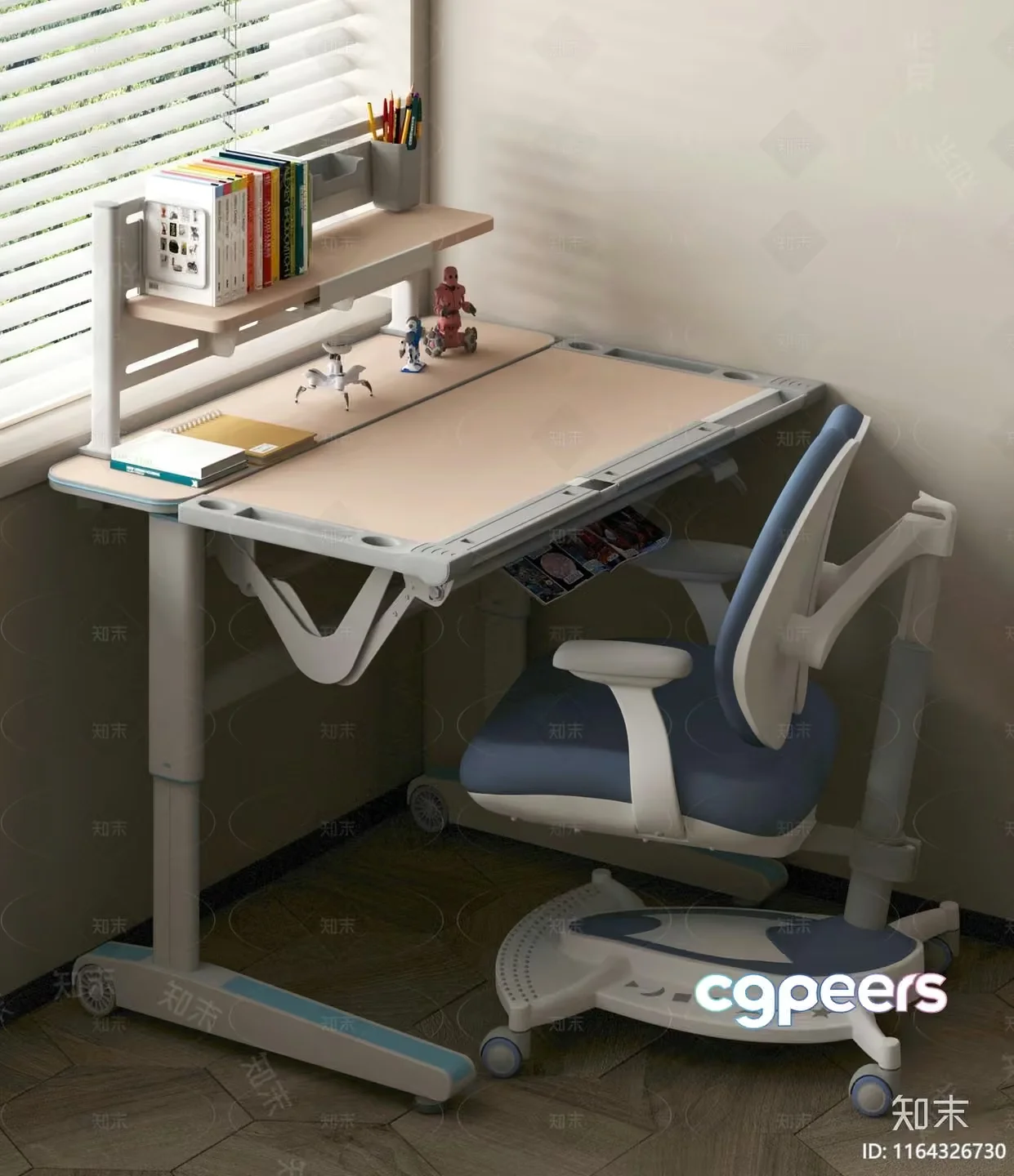 A Desk And Chair 3D Model – 9435 – VRAY Render
