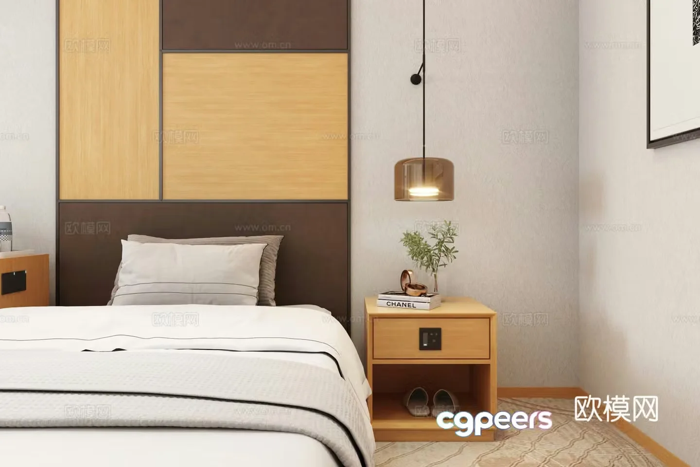 Modern hotel room 3d model