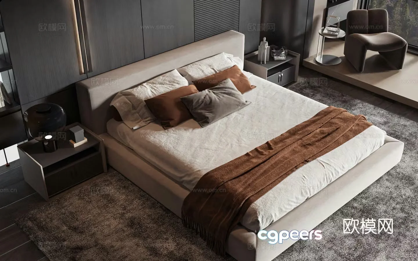 Modern style product bed 3d model
