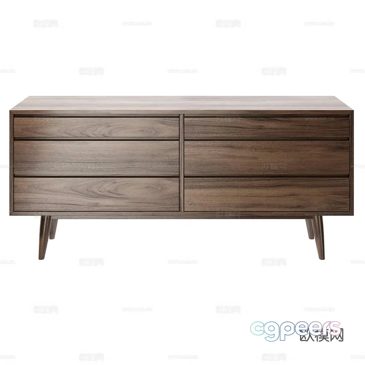 Wewood Minimalist side cabinet New Chinese side cabinet Dining side cabinet Decorative cabinet Chest of drawers 3D model