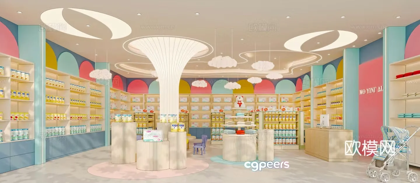 Modern maternal and child store 3D model