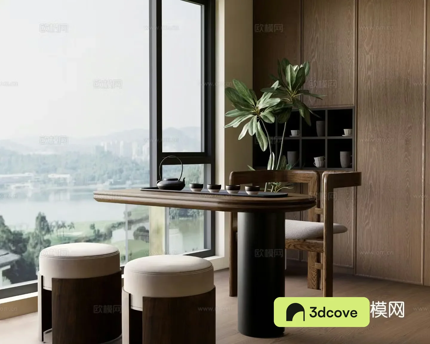 Modern tea table and chairs tea table