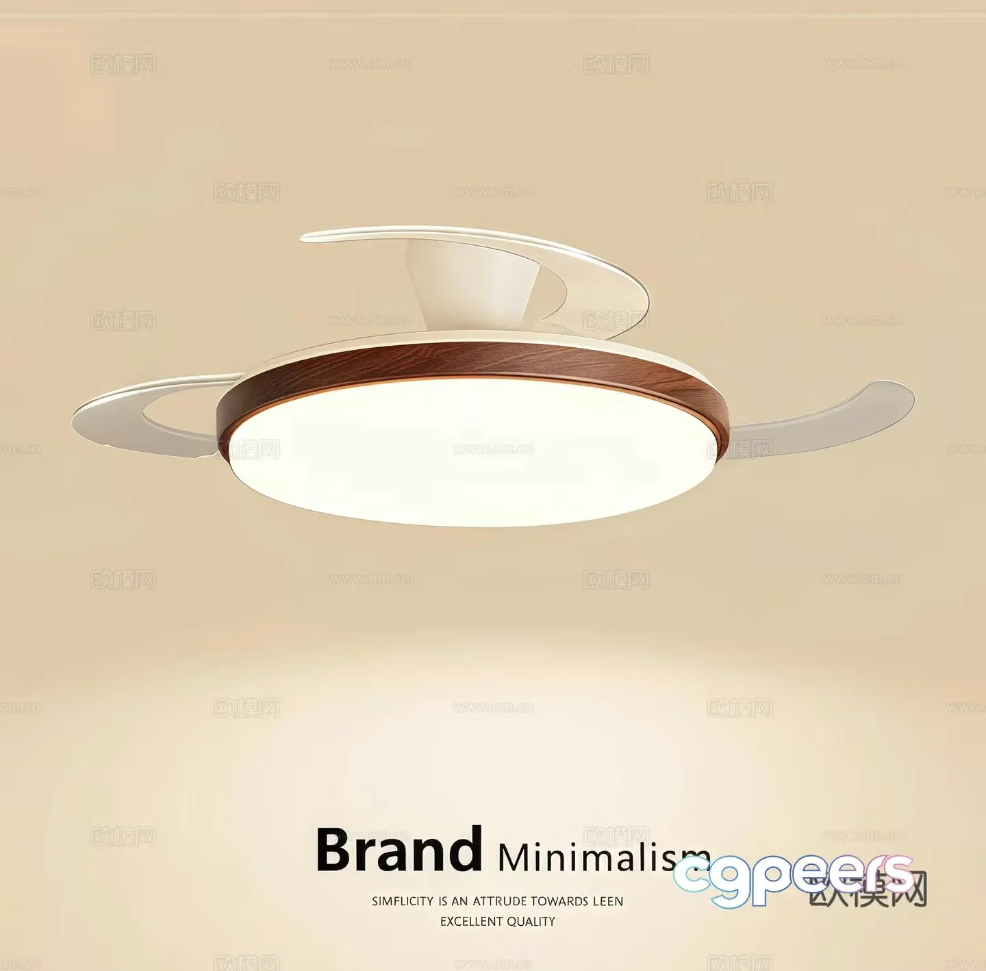 Modern fan light 3d model