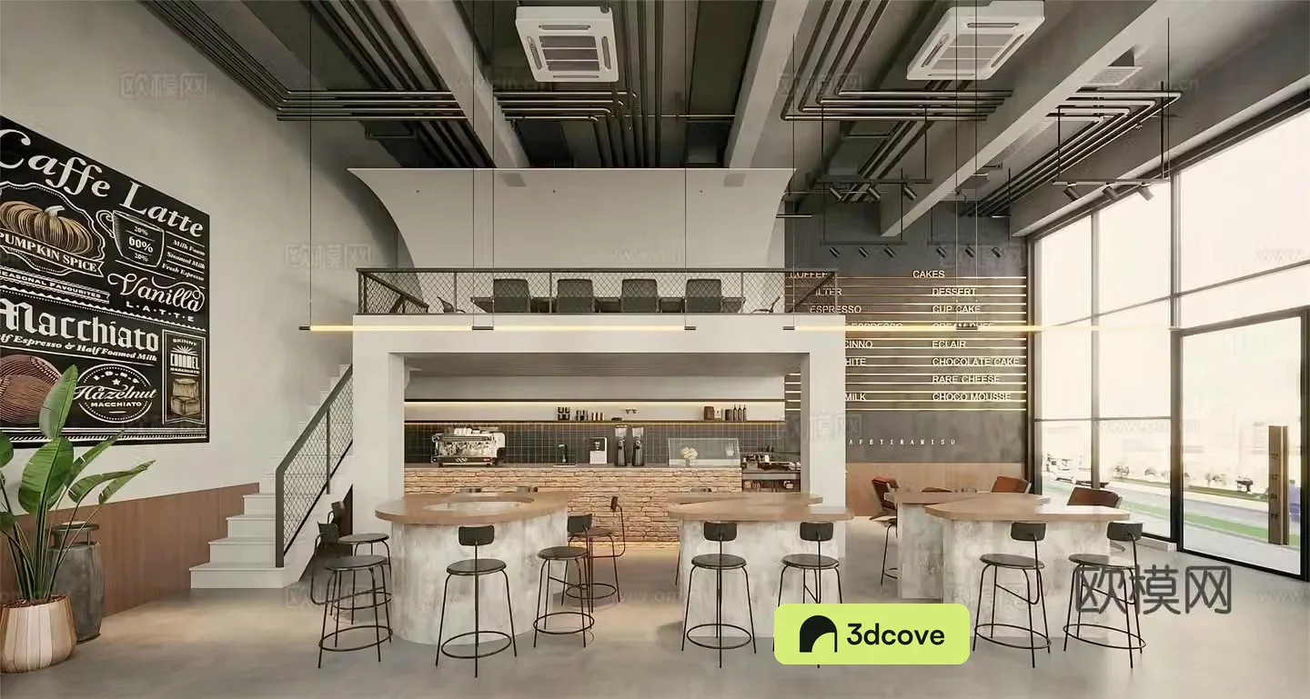 Industrial style coffee shop milk tea shop operation table workbench milk tea shop table and chair coffee table and chair