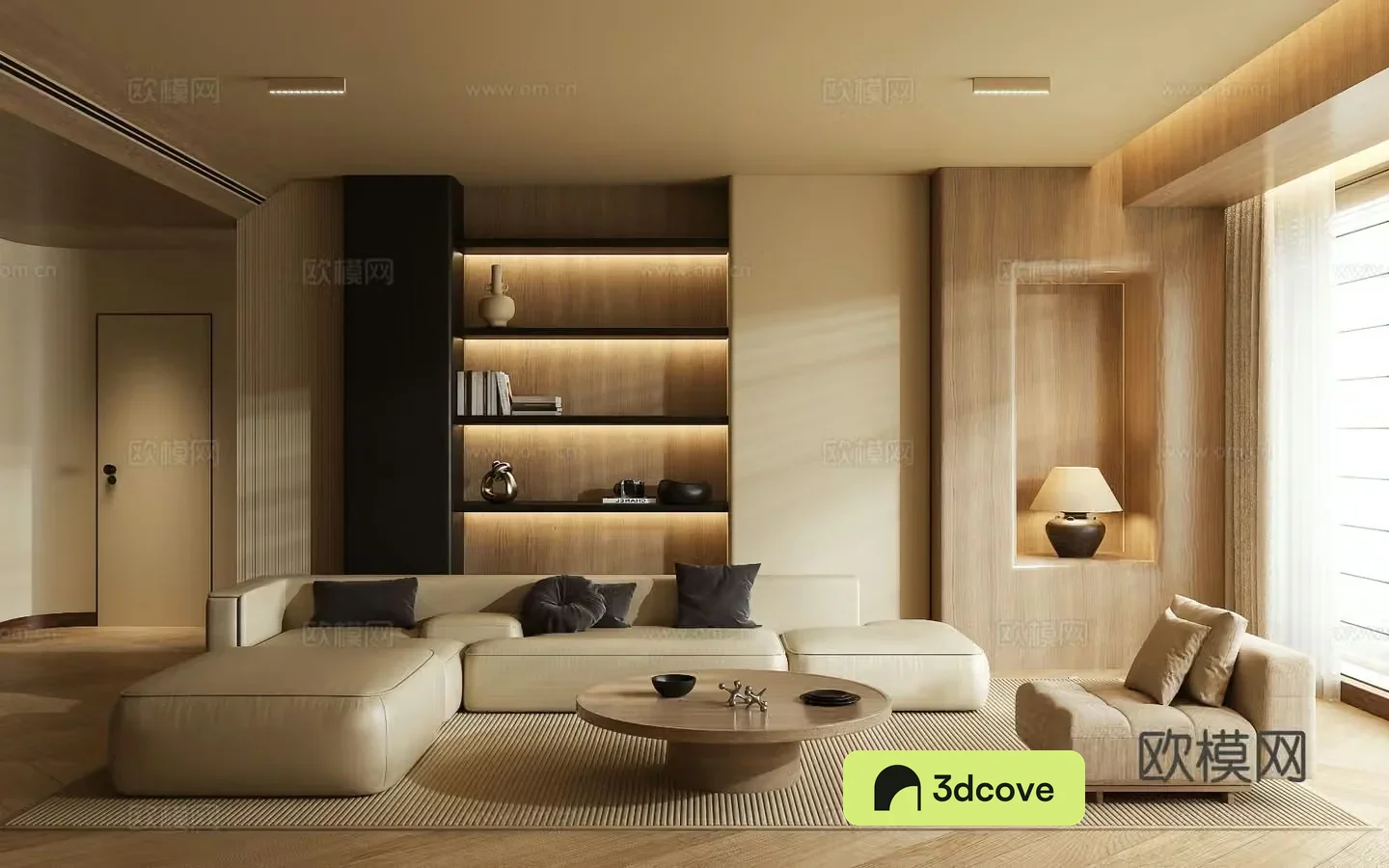 log style living room