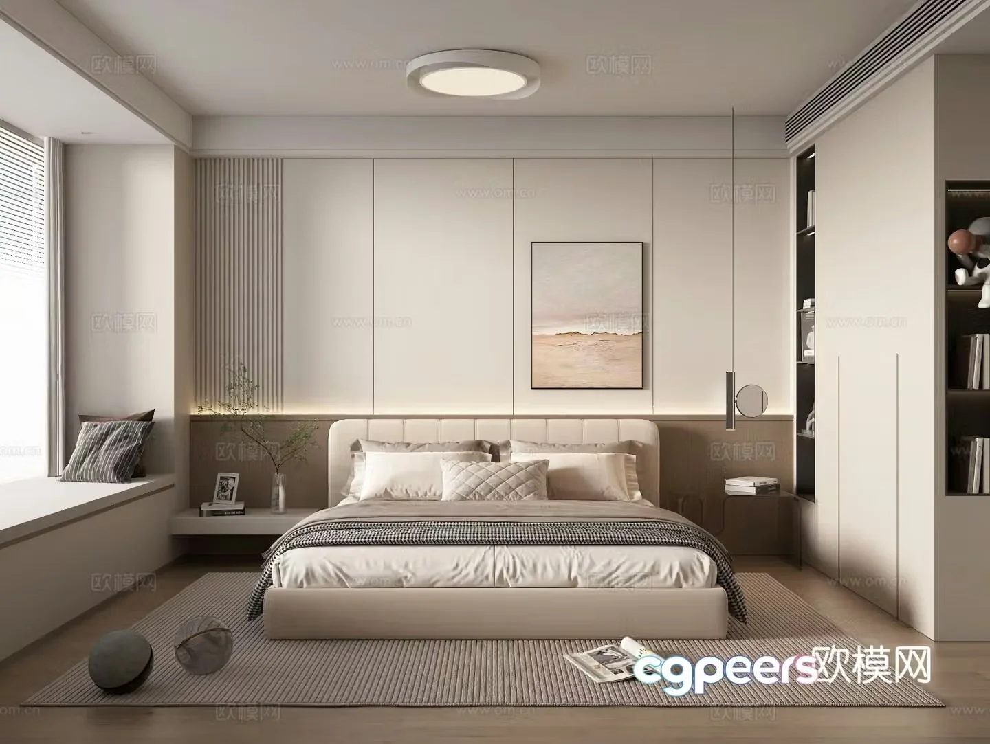 Modern home bedroom master bedroom 3d model