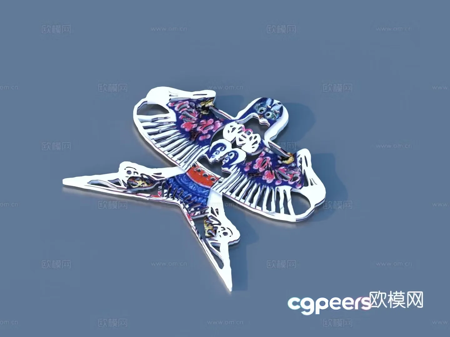 Kite toys ornaments decorative 3d model
